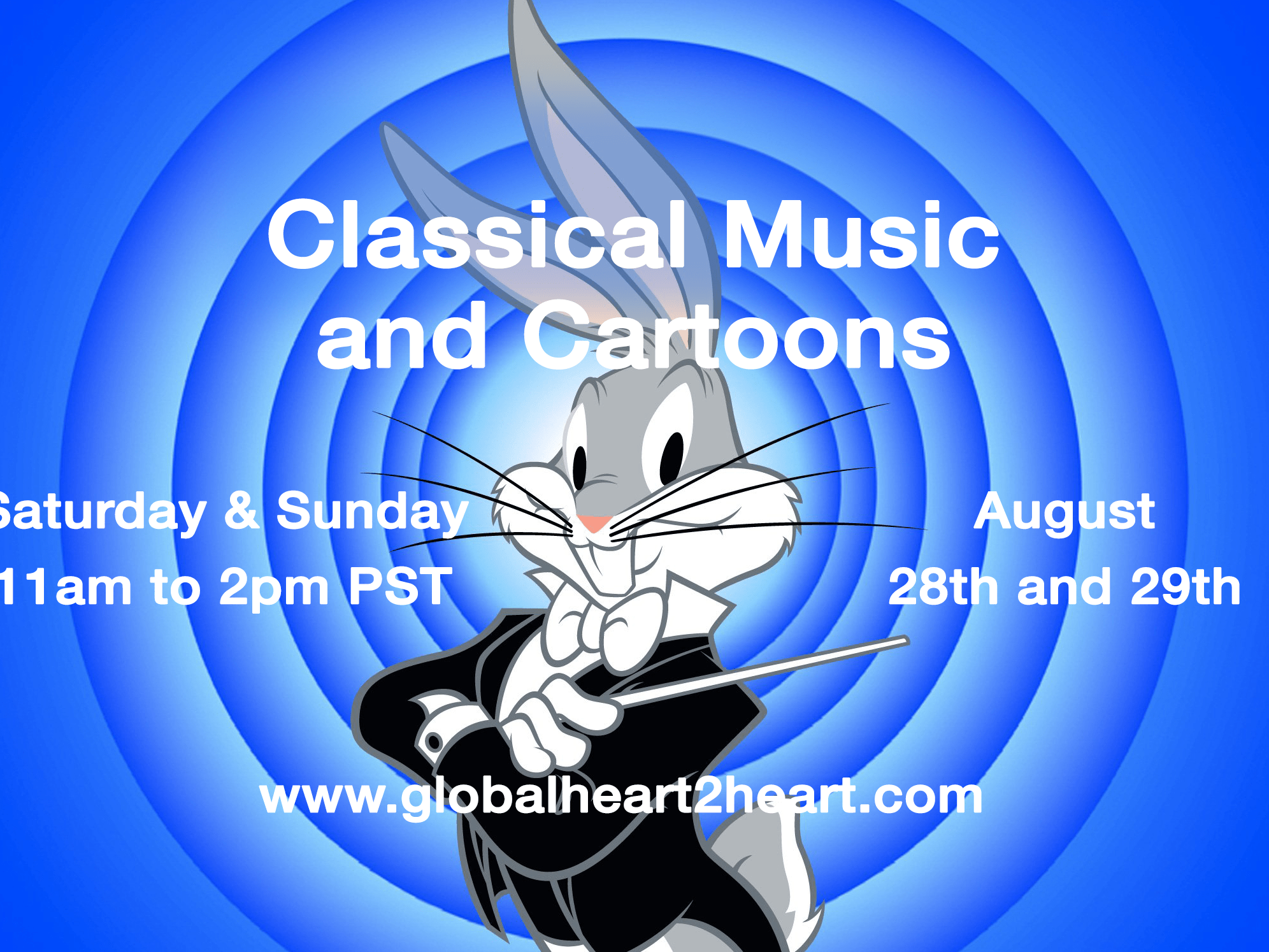 Classical Music and Cartoons this Weekend August 28th and 29th