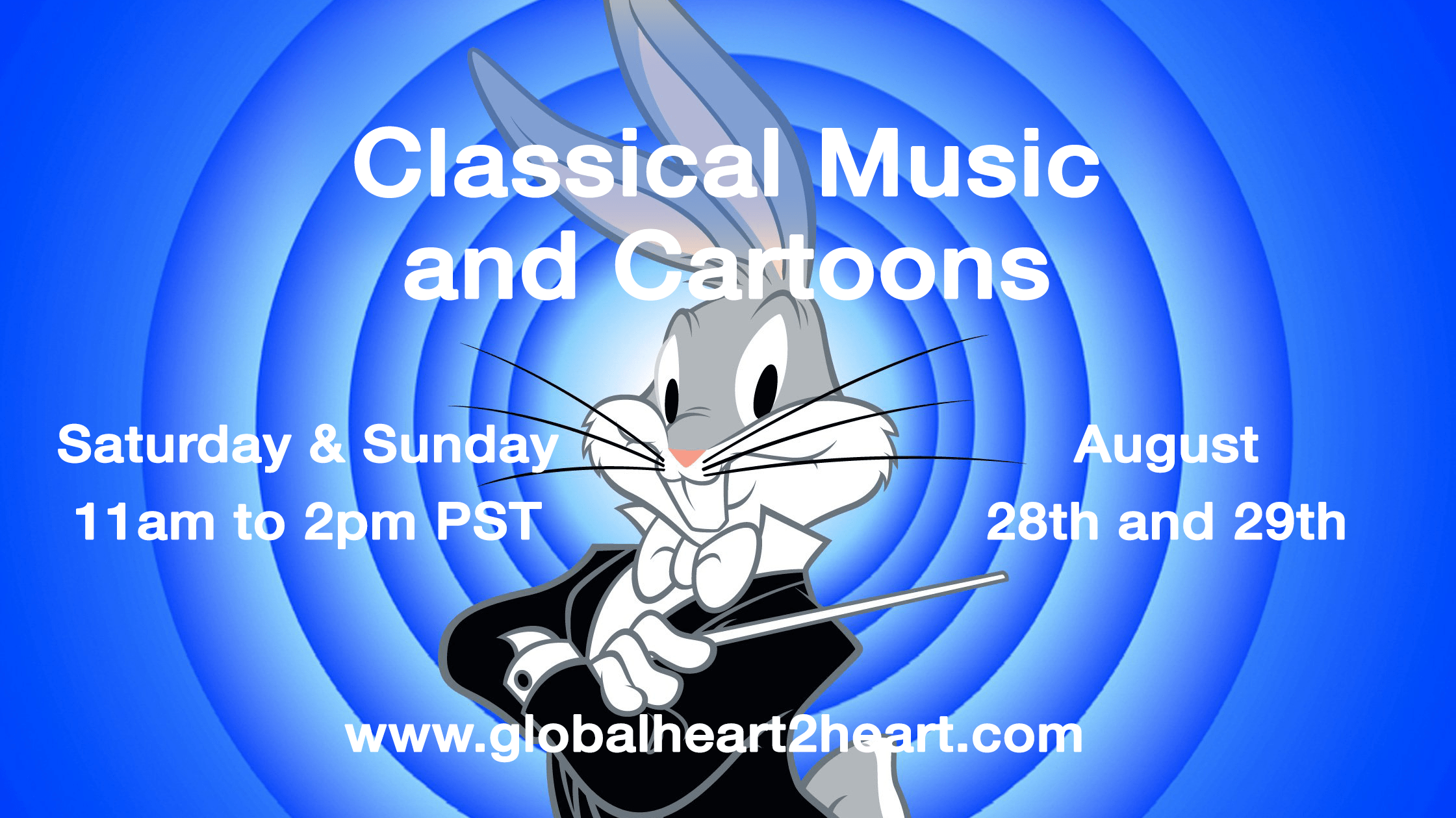Classical Music and Cartoons this Weekend August 28th and 29th